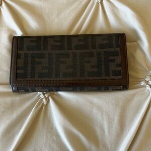 Fendi zucca long wallet